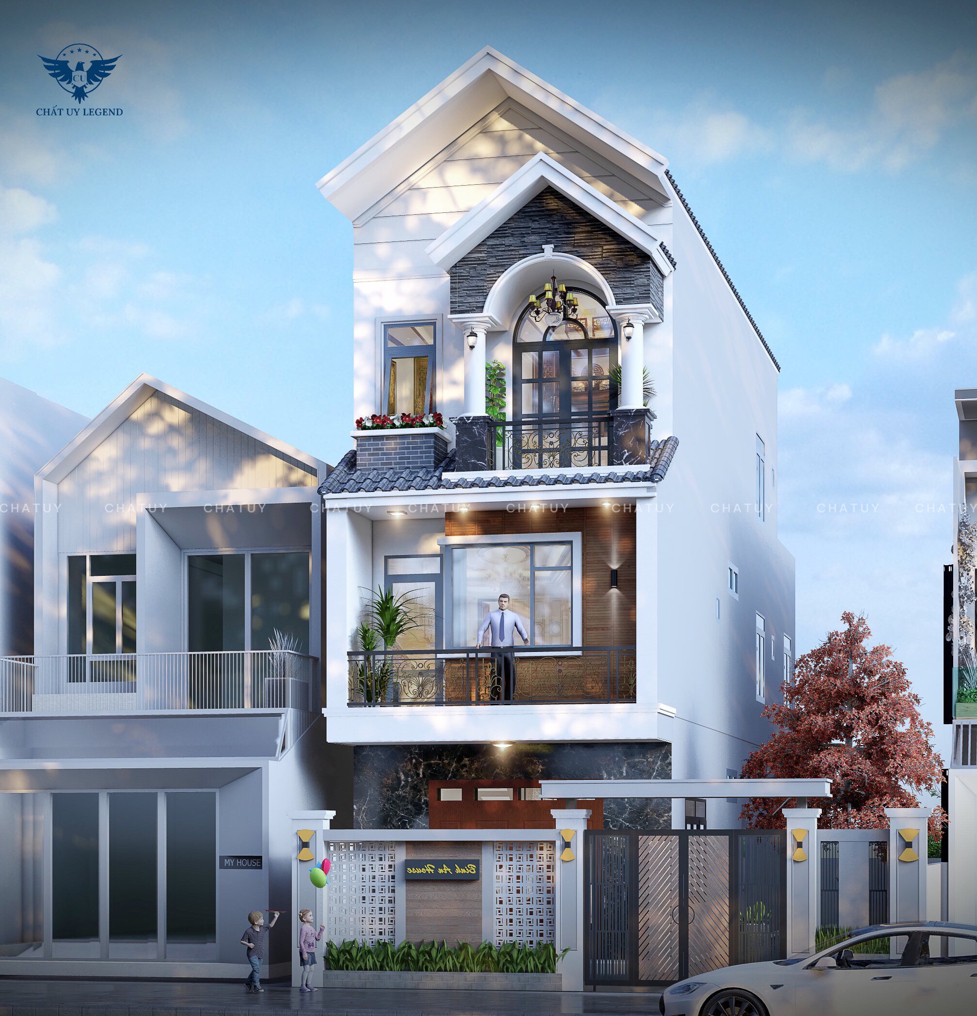 Căn nhà được thiết kế nhằm đáp ứng đầy đủ công năng sinh hoạt, đồng thời không bị lỗi mốt sau thời gian dài sử dụng. Phong cách hiện đại luôn phù hợp với sự thay đổi của thời gian.