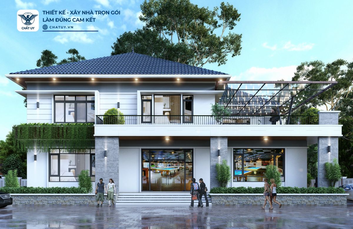 Căn nhà mặt tiền 17m2 được thiết kế 2 tầng khang trang, rộng rãi