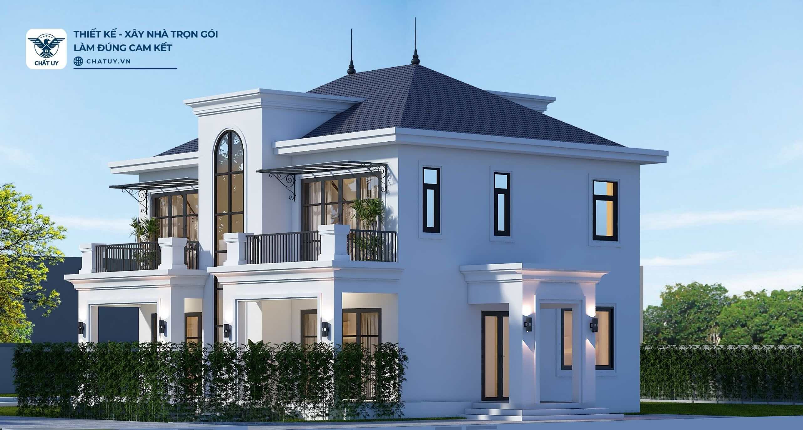 Căn nhà 2 tầng được phân chia công năng sử dụng hợp lý cho từng không gian.