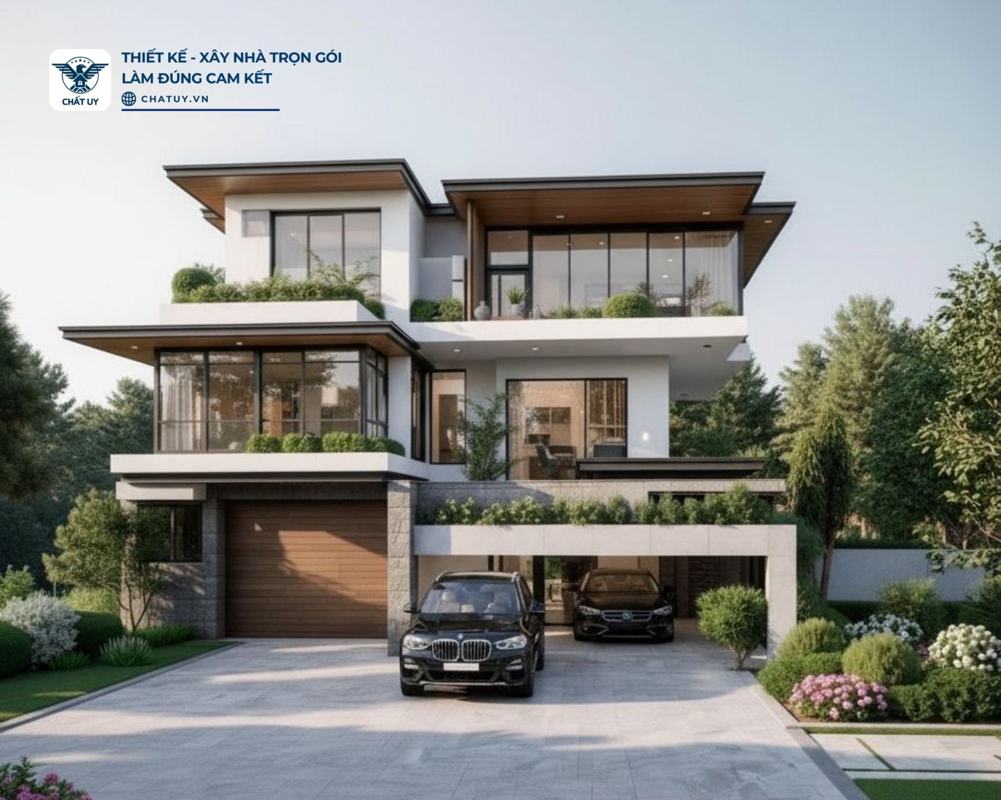 Thiết kế nhà phố 3 tầng hiện đại của anh Tài ở Hải Dương