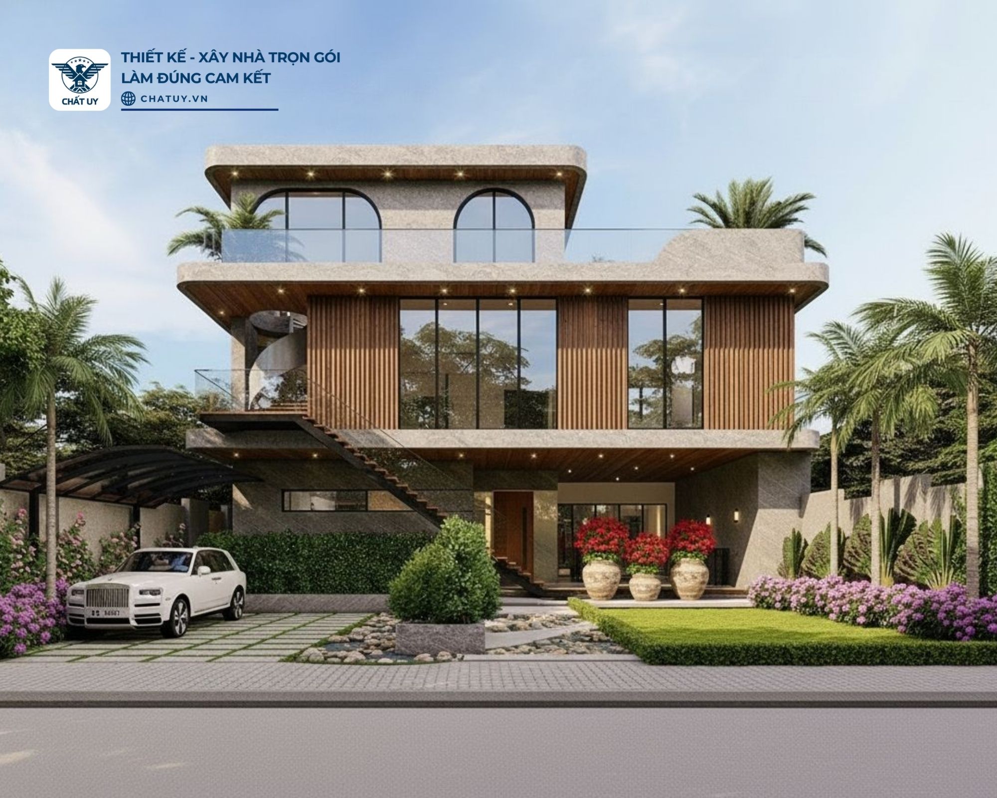 Thiết kế nhà phố 3 tầng hiện đại của anh Đạt ở Hạ Long - Quảng Ninh