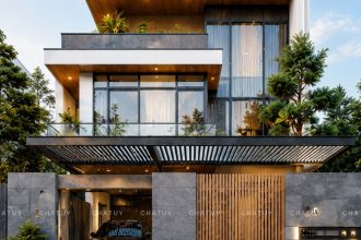 Biệt thự hiện đại 3 tầng hiện đại 320m2
