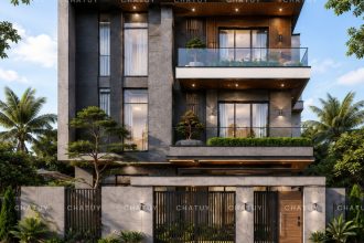 Biệt thự hiện đại 3 tầng hiện đại 330m2